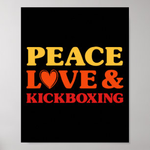 Poster Kickboxing J'adore le kickboxing pour hommes et fe