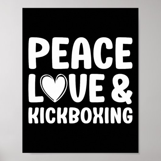 Poster Kickboxing J'aime Kickboxing Kickboxer (Devant)