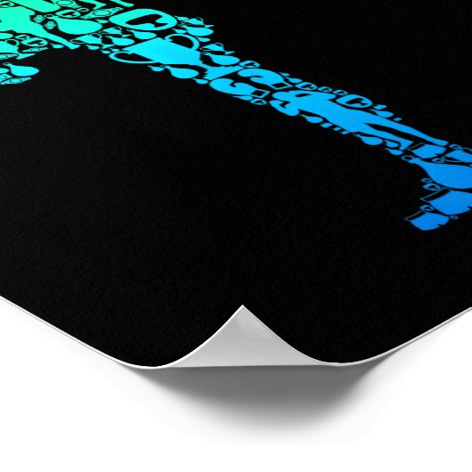 Poster Kickboxing Kickboxer Karate Kids Boys Men (Coin)