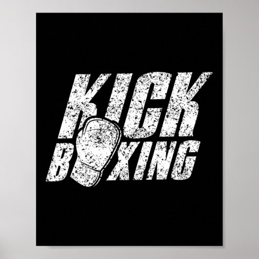 Poster Kickboxing Kickboxer Kickbox Boxe de rue Arts mart (Devant)