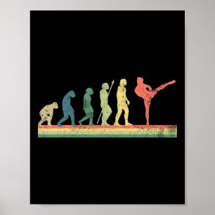 Poster Kickboxing Kickboxer Rétro Vintage