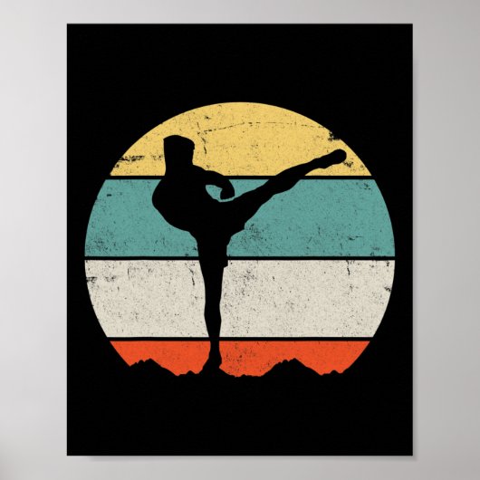 Poster Kickboxing Kickboxer Vintage (Devant)