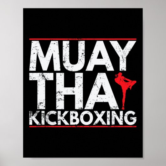 Poster Kickboxing Muay Thai Précision Et Endurance (Devant)