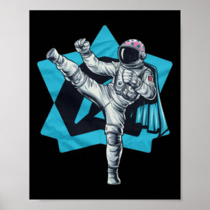 Poster Kickboxing Muay Thai Taekwondo Coup de Pied Élevé