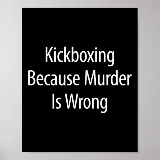 Poster Kickboxing - Parce que le meurtre est mal - (Devant)