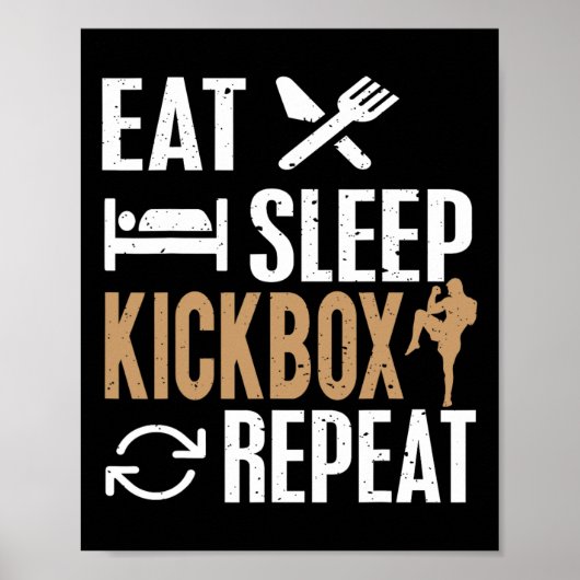 Poster Kickboxing pour kickboxeur (Devant)