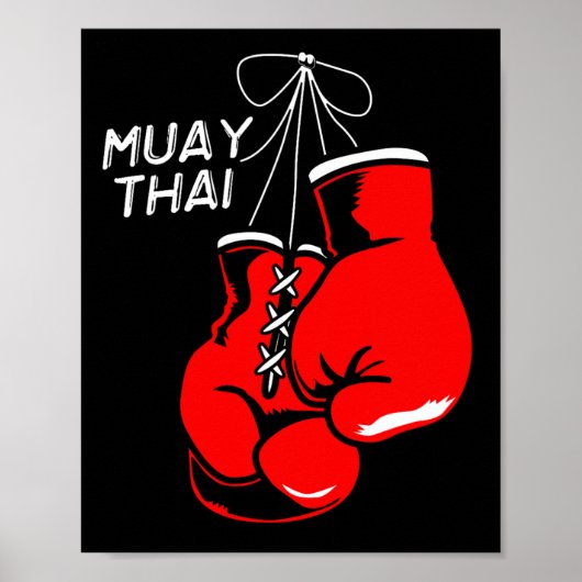 Poster Kickboxing Thai Boxing Muay Gants Thai (Devant)