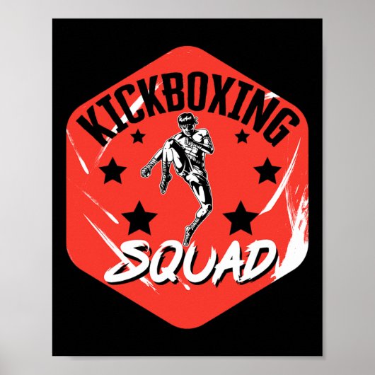 Poster Kickboxing Vintage Kickboxing Squad (Devant)