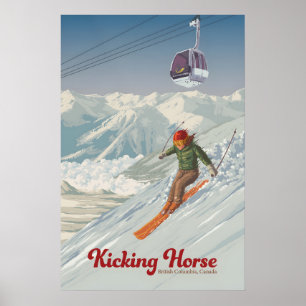 Poster Kicking Horse Golden Colombie-Britannique Canada S