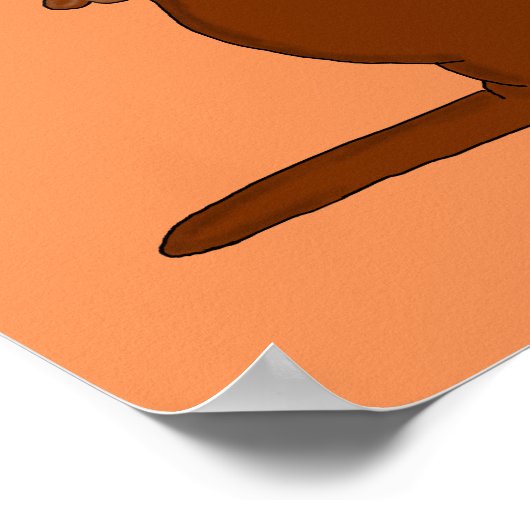 Poster Kicking kangaroo (Coin)