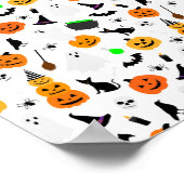 Poster Kid Halloween Ghost Citrouille Black Chat Personna (Coin)