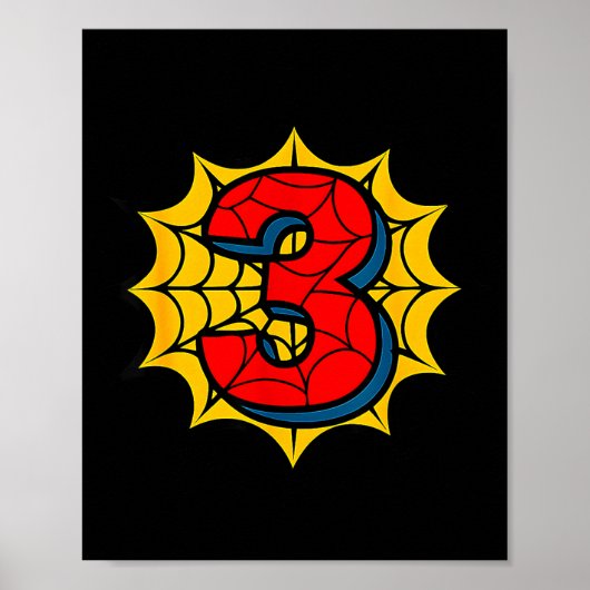 Poster Kids 3rd Birthday Sder Theme Party 3 Year Old Boys (Devant)