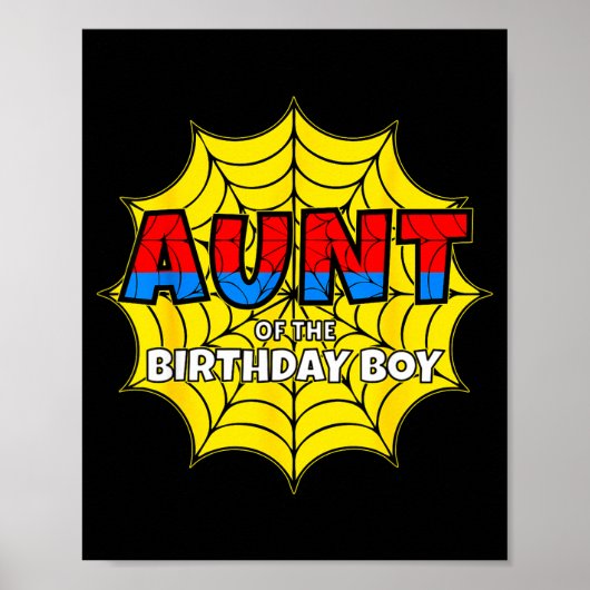 Poster Kids Aunt Of The Birthday Boy Sder Theme Party Mat (Devant)