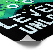 Poster Kids Birthday Boy Level 8 Unlocked Gamer Controlle (Coin)