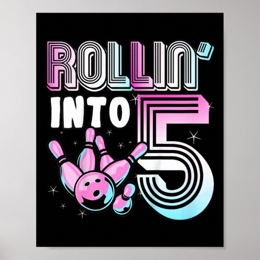 Poster Kids Bowler Rollin’ Into 5 Bowling 5Anniversaire K (Devant)