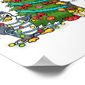 Poster Kids Christmas Penguin Christmas Tree Lights Baubl (Coin)