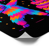 Poster Kids Dabbing Llama Birthday Funny Bday Party Tee (Coin)