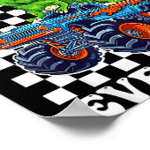 Poster Kids Four Ever Wild Dinosaur Monster Truck 4th Bir (Coin)