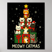 Poster Kids Men Women Meowy Catmas Funny Christmas Cats C (Devant)