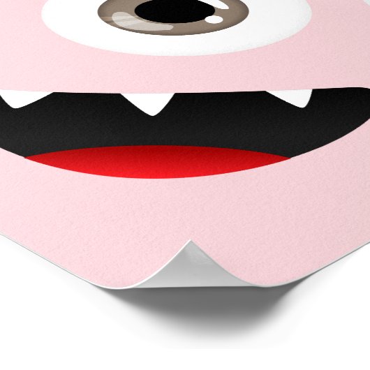 Poster Kids Pink Monster Growth Chart (Coin)