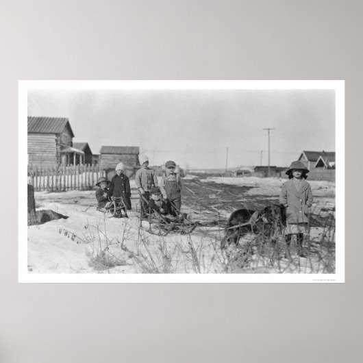 Poster Kids Play in Nome, Alaska 1914 (Devant)