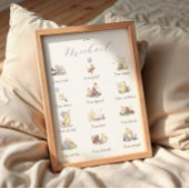 Poster Kids Positive Affirmation Winnie the Pooh Themed
