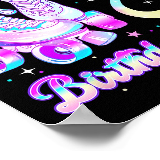 Poster Kids Rolling Into 8 Roller Skating 8th Birthday Gi (Coin)