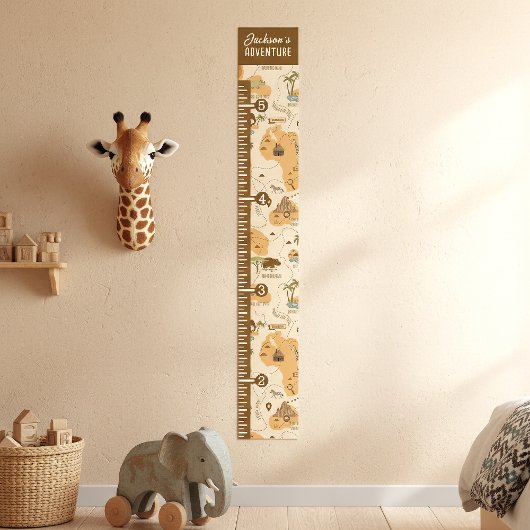 Poster Kid's Safari Map Growth Chart ID1269