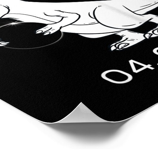 Poster Kids Solar Eclipse T Rex 04.08.2024 Dino Fun Toddl (Coin)