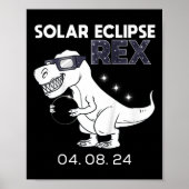 Poster Kids Solar Eclipse T Rex 04.08.2024 Dino Fun Toddl (Devant)