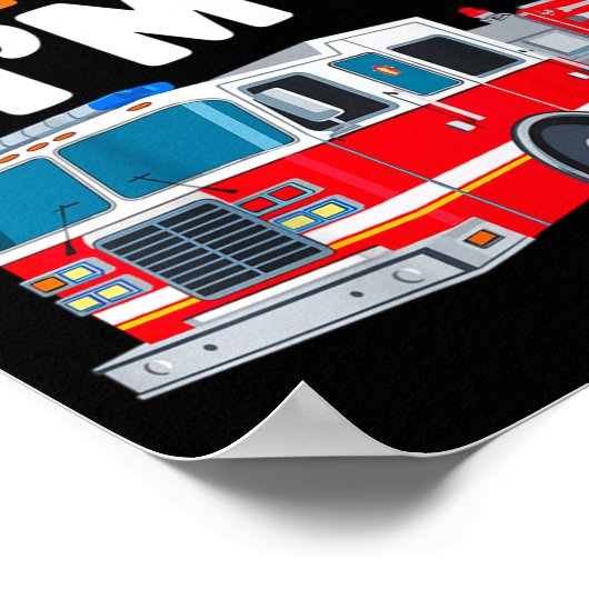 Poster Kids Sound The Alarm I'm 4 Years Old 4th Birthday (Coin)