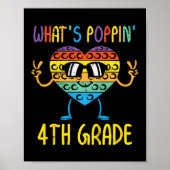 Poster Kids Whats Poppin 4th Grade Heart Fidget Pop It Fi (Devant)