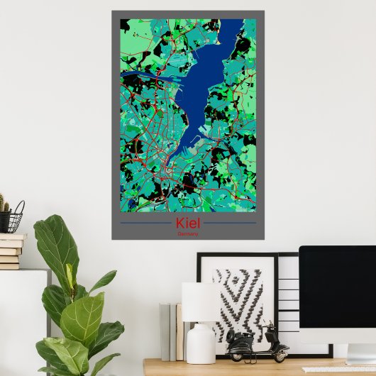 Poster Kiel Cartographie (Bureau à domicile)