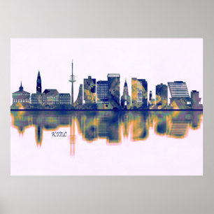 Poster Kiel skyline