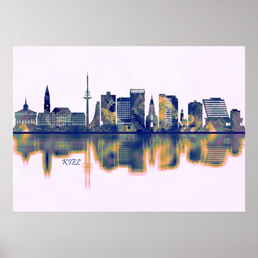 Poster Kiel skyline (Devant)