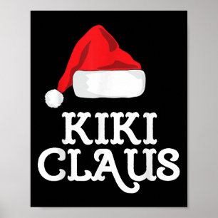Poster Kiki Claus Noël Père Noël Casquette Pajama Famille