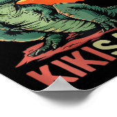 Poster Kikisaurus Dino Dinosaur Kiki-saurus T-rex Mère (Coin)