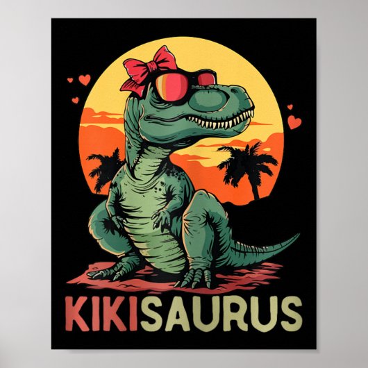 Poster Kikisaurus Dino Dinosaur Kiki-saurus T-rex Mère (Devant)