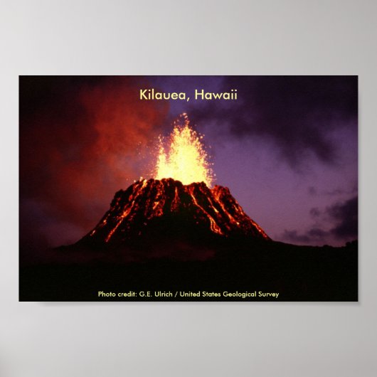 Poster / Kilauea, Hawaii (Devant)