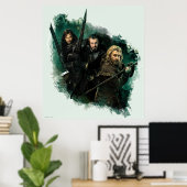 Poster Kili, THORIN OAKENSHIELD™, & Fili Graphic (Bureau à domicile)