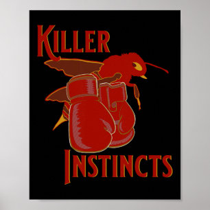 Poster Killer Instince Tueur Abeille Et Gants De Boxe