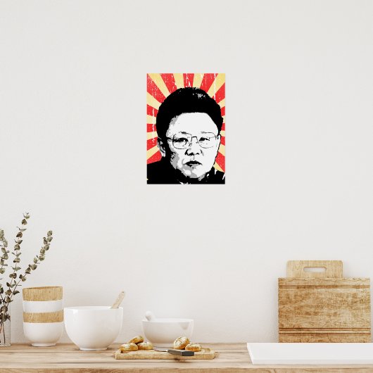 Poster Kim Jong Il (Cuisine)