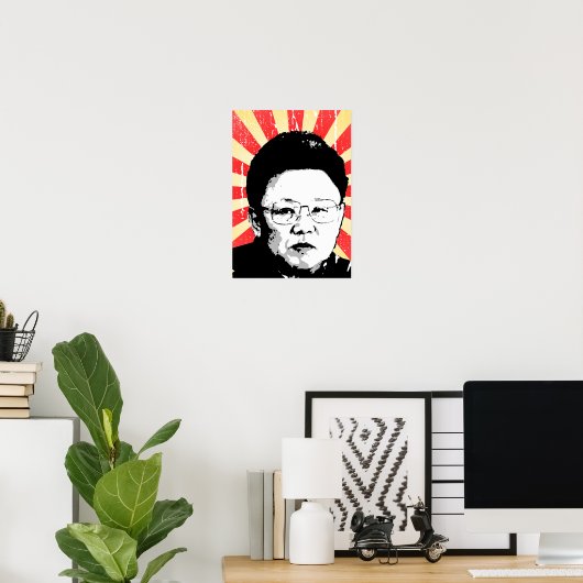 Poster Kim Jong Il (Bureau à domicile)