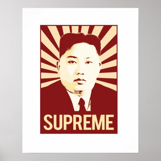 Poster Kim Jong Un Propaganda - Suprême - (Devant)