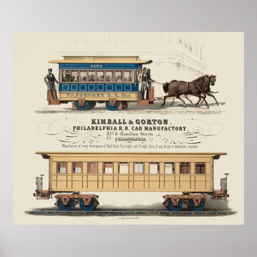 Poster Kimball & Gorton Philadelphia R.R. (Devant)