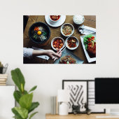 Poster Kimchi, Aliments fermentés coréens (Bureau à domicile)