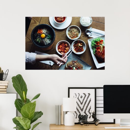 Poster Kimchi, Aliments fermentés coréens (Bureau à domicile)