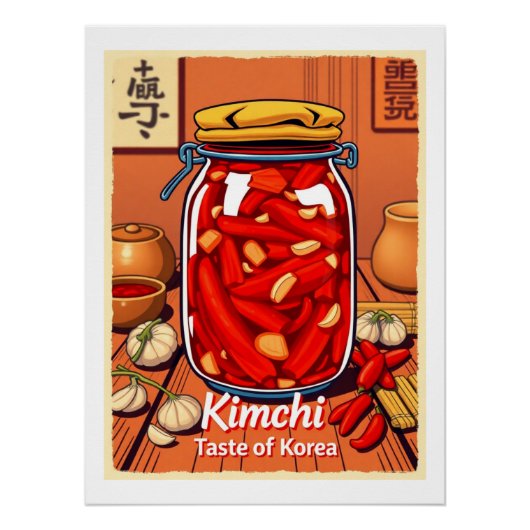 Poster Kimchi - goût de la corée (Devant)