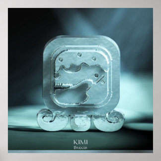 Poster Kimi, pont entre les mondes. Kin maya. Tzolkin. En