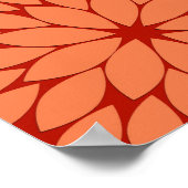 Poster Kimono Floral Moderne Impression, Mandarin Orange (Coin)